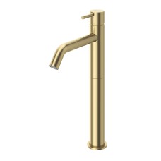 Смеситель для накладной раковины с тонкой ручкой с донным клапаном CEZARES LEAF-LC2-L-SR Sunrise