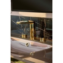 Смеситель для раковины Boheme Venturo 150-G-DIAMOND Золото глянцевое