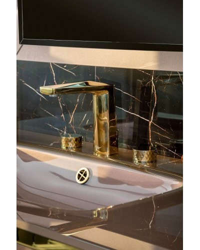 Смеситель для раковины Boheme Venturo 150-G-DIAMOND Золото глянцевое
