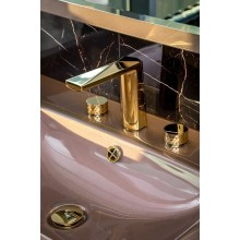 Смеситель для раковины Boheme Venturo 150-G-DIAMOND Золото глянцевое