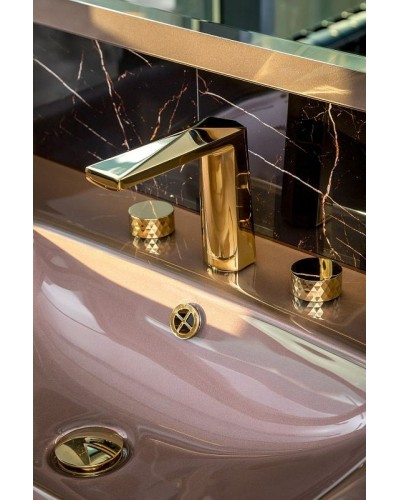 Смеситель для раковины Boheme Venturo 150-G-DIAMOND Золото глянцевое