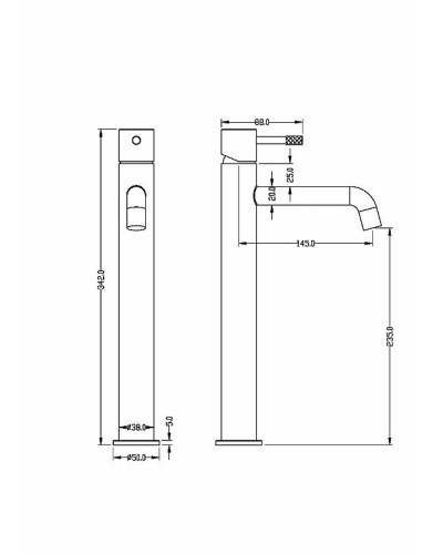 Смеситель для раковины Boheme Uno 462-NB Никель