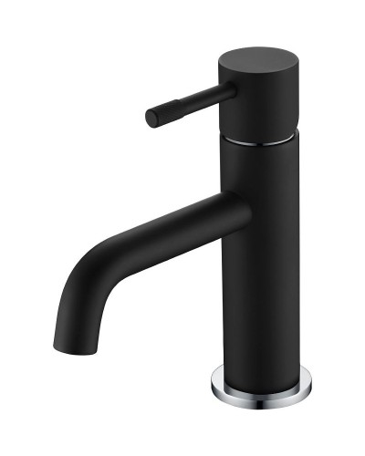 Смеситель для раковины Boheme Uno 461-BCR Черный матовый Хром