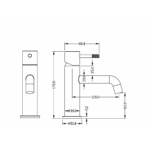 Смеситель для раковины Boheme Uno 461-WCR Белый матовый Хром