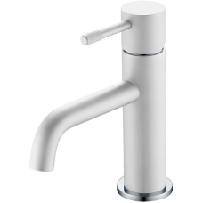 Смеситель для раковины Boheme Uno 461-WCR Белый матовый Хром