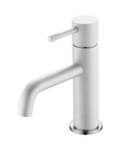Смеситель для раковины Boheme Uno 461-WCR Белый матовый Хром