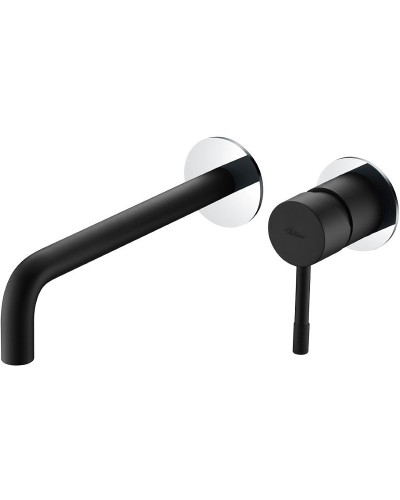Смеситель для раковины Boheme Uno 465-BCR Черный матовый Хром