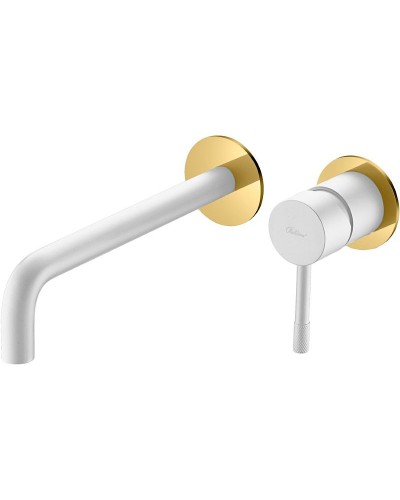 Смеситель для раковины Boheme Uno 465-WG Белый матовый Золото
