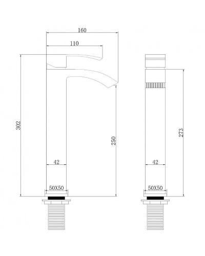 Смеситель для раковины Abber Wasserfall AF8611 Хром