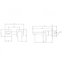 Смеситель для раковины Abber Weiss Insel AF8082W Белый хром