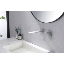 Смеситель для раковины Abber Weiss Insel AF8082W Белый хром