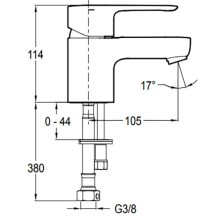 Смеситель для раковины Jacob Delafon July E16027-4-CP Хром