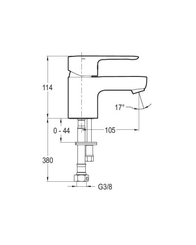 Смеситель для раковины Jacob Delafon July E16027-4ND-CP Хром