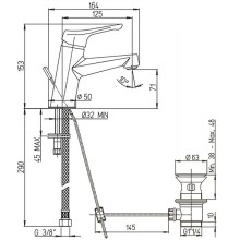 Смеситель для раковины Paini Bios 05CR211LMKM Хром