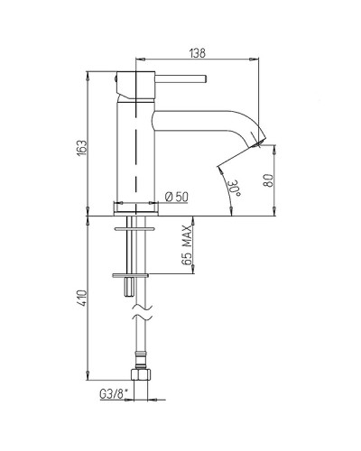 Смеситель для раковины Paini Cox 78PJ205O Золото матовое