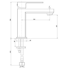 Смеситель для раковины Paini Grazia 21PZ205S Черный матовый