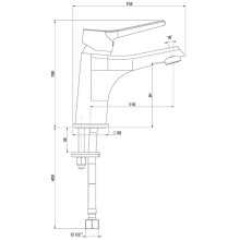 Смеситель для раковины Paini Messina MECR205N35 Хром