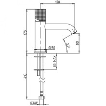 Смеситель для раковины Paini Cox Grip 7GPZ205O Черный матовый