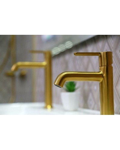 Смеситель для раковины Cezares Eco ECO-LS-BORO-W0 Брашированное золото