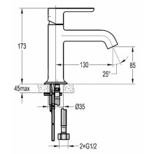 Смеситель для раковины Cezares Eco ECO-LS-NOP-W0 Черный матовый