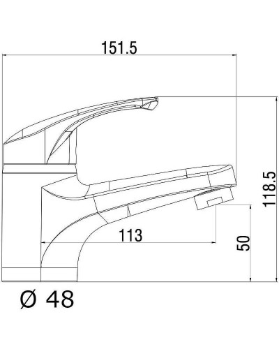Смеситель для раковины Orange OneLife P11-021cr Хром