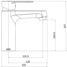 Смеситель для раковины Orange OneLife P07-021b Черный матовый