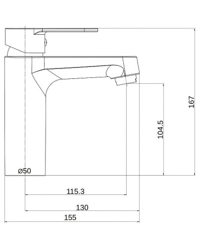 Смеситель для раковины Orange OneLife P07-021b Черный матовый