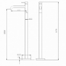 Смеситель для раковины Abber Wasser Kreis AF8140B Черный матовый