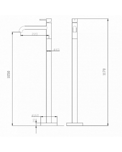 Смеситель для раковины Abber Wasser Kreis AF8140B Черный матовый