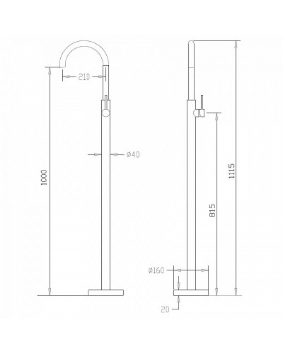 Смеситель для раковины Abber Wasser Kreis AF8141 Хром