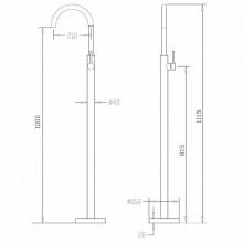 Смеситель для раковины Abber Wasser Kreis AF8141B Черный матовый
