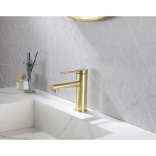 Смеситель для раковины Abber Emotion AF8810G Золото матовое