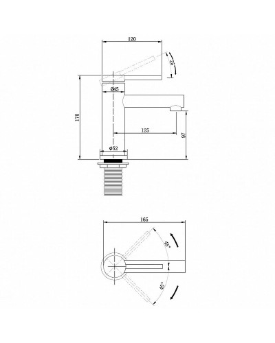 Смеситель для раковины Abber Emotion AF8810G Золото матовое