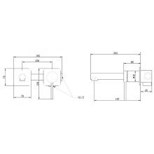 Смеситель для раковины Abber Emotion AF8812B Черный матовый