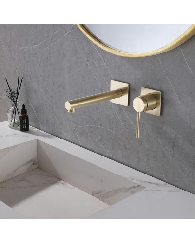 Смеситель для раковины Abber Emotion AF8812G Золото матовое