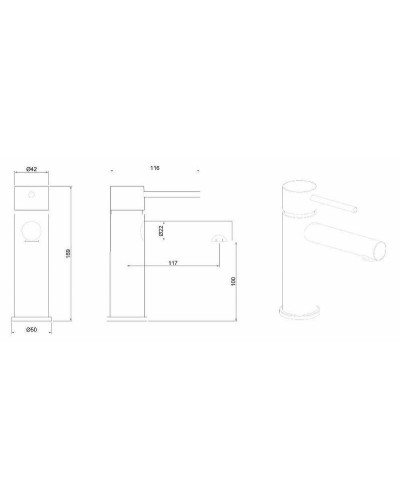 Смеситель для раковины Allen Brau Glority 5.51001-00 Хром