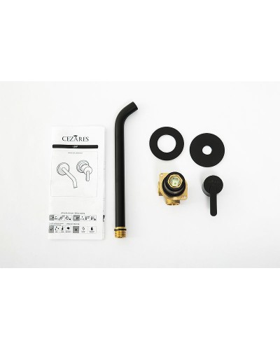 Смеситель для раковины Cezares Leaf LEAF-BLI2-NOP Черный матовый