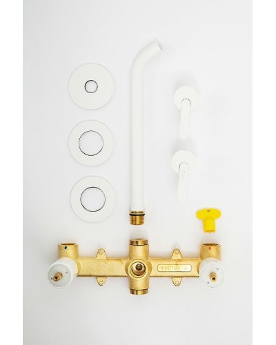 Смеситель для раковины Cezares Leaf LEAF-BLI3L-BIO Белый матовый