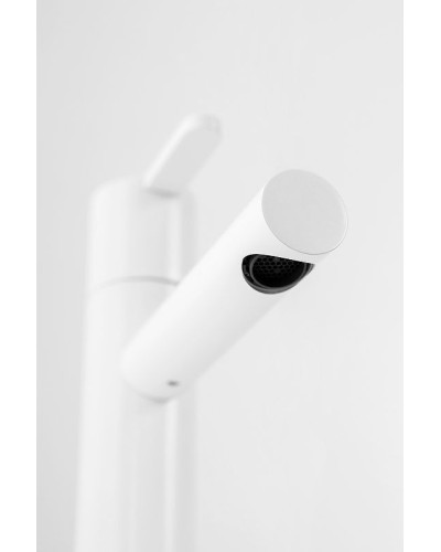 Смеситель для раковины Cezares Leaf LEAF-LSM1-BIO Белый матовый