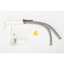 Смеситель для раковины Cezares Leaf LEAF-LSM1-BIO Белый матовый