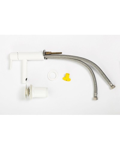 Смеситель для раковины Cezares Leaf LEAF-LSM1-BIO Белый матовый