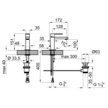 Смеситель для раковины с донным клапаном Noken Irta N161010001