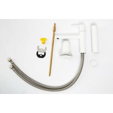 Смеситель для раковины Cezares Leaf LEAF-LC1-BIO Белый матовый