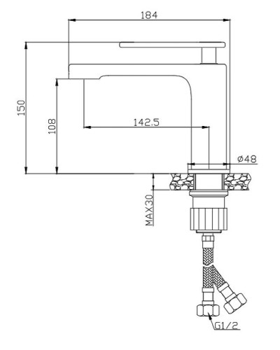 Смеситель для раковины Cezares Momento MOMENTO-LS-01-W0 Хром