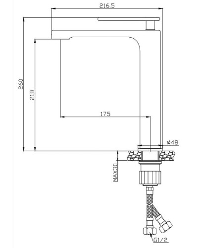Смеситель для раковины Cezares Momento MOMENTO-LC-01-W0 Хром