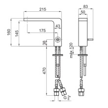 Смеситель для раковины без донного клапана Noken Lounge N199999987