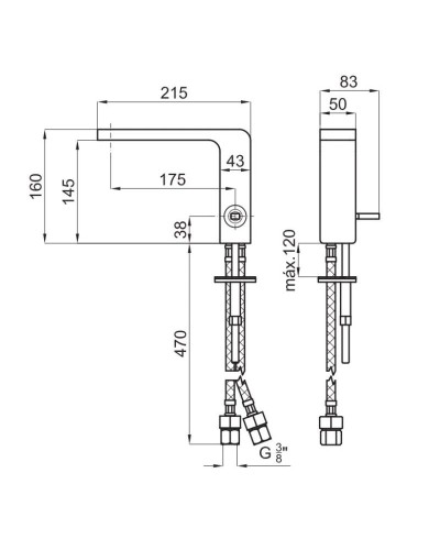 Смеситель для раковины без донного клапана Noken Lounge N199999987