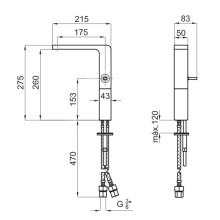 Смеситель для раковины без донного клапана Noken Lounge N199999983