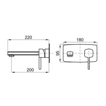 Смеситель для раковины без донного клапана Noken NK Concept N199999428