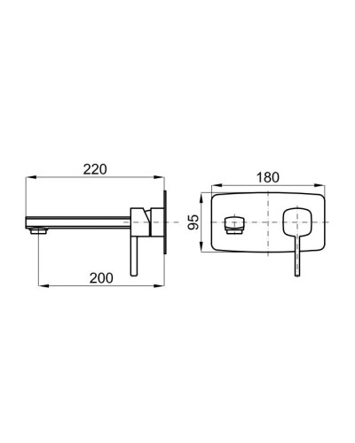 Смеситель для раковины без донного клапана Noken NK Concept N199999428